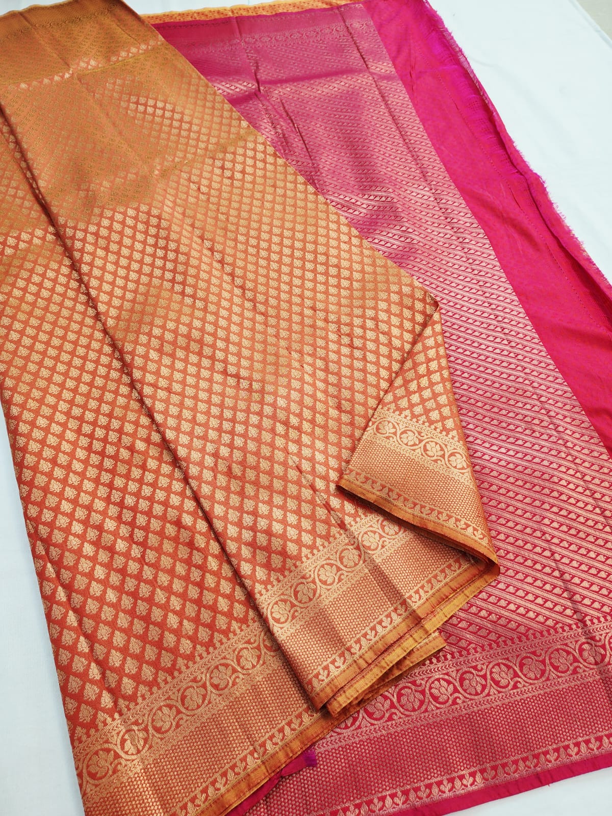 2 piece Kanchipuram blended Kerala Bridal silk Sarees 